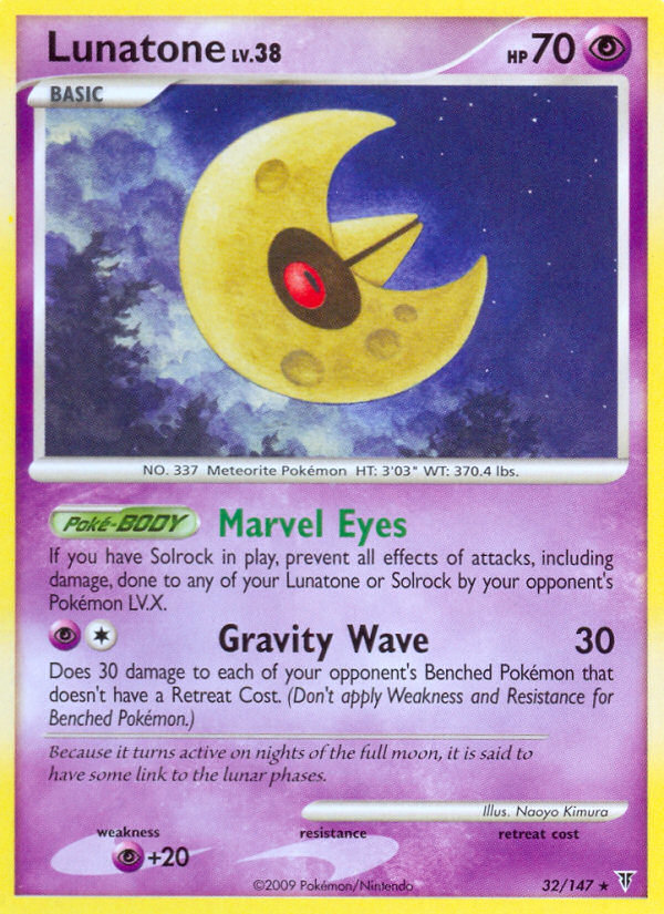 Lunatone — illustrated card