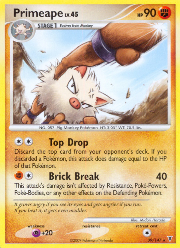Primeape — illustrated card