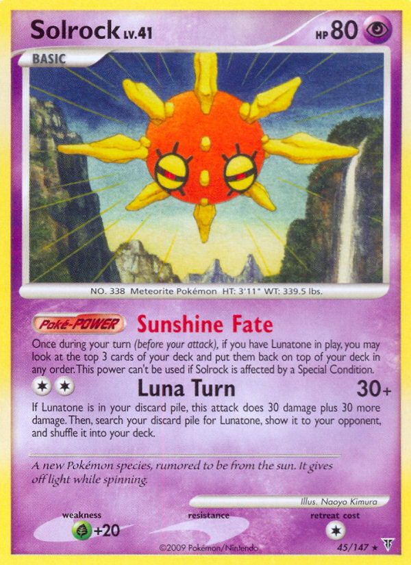 Solrock — illustrated card