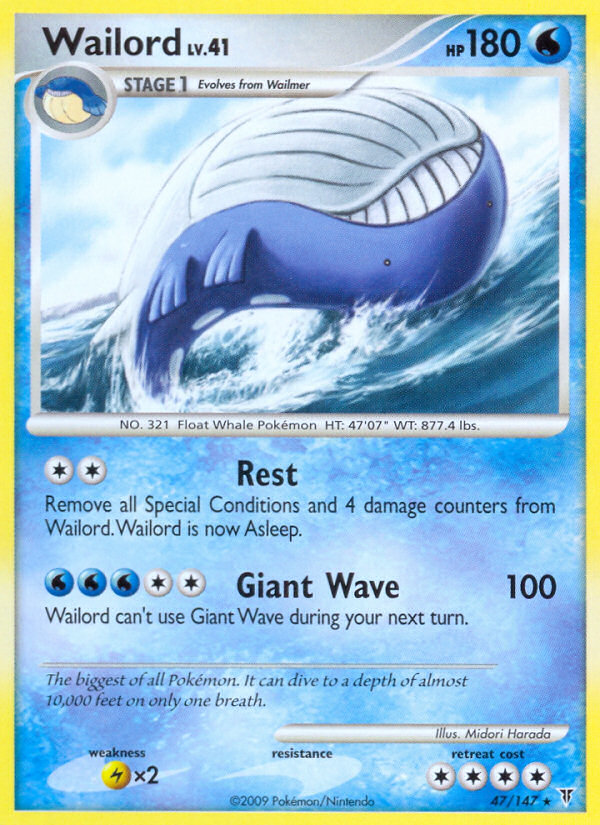 Wailord — illustrated card