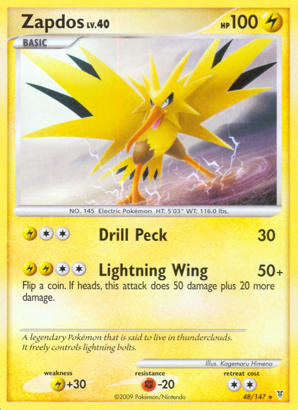 Zapdos — illustrated card
