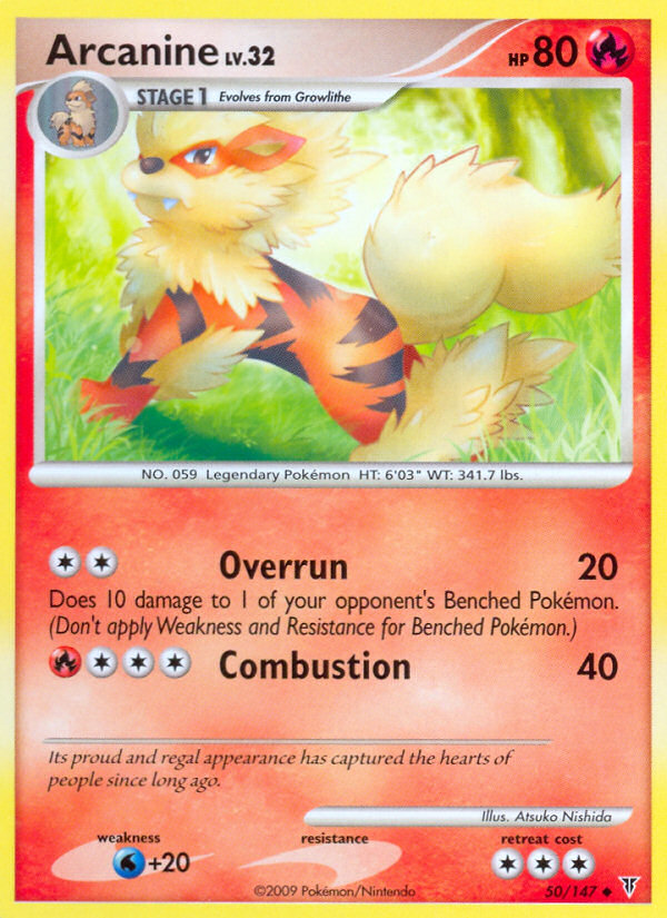 Arcanine — illustrated card