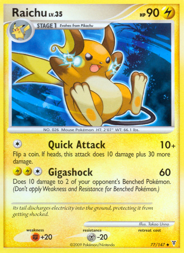 Raichu — illustrated card
