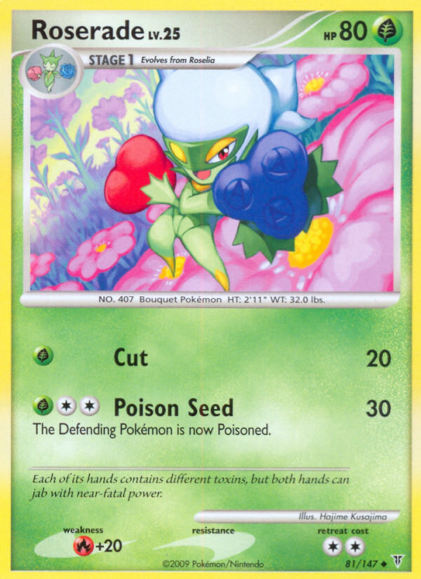 Roserade — illustrated card