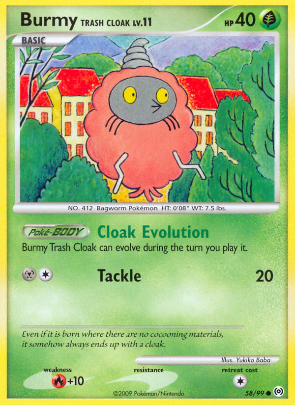 Burmy Trash Cloak — illustrated card