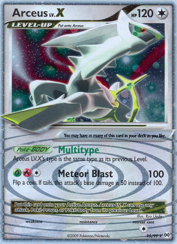 Arceus LV.X — illustrated card