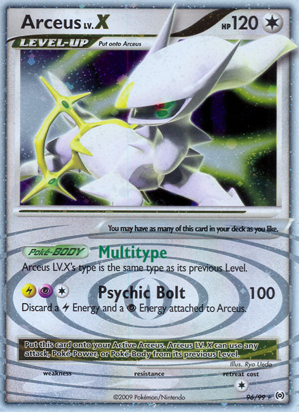 Arceus LV.X — illustrated card