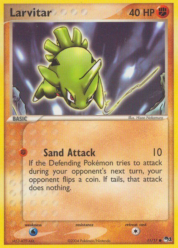 Larvitar — illustrated card