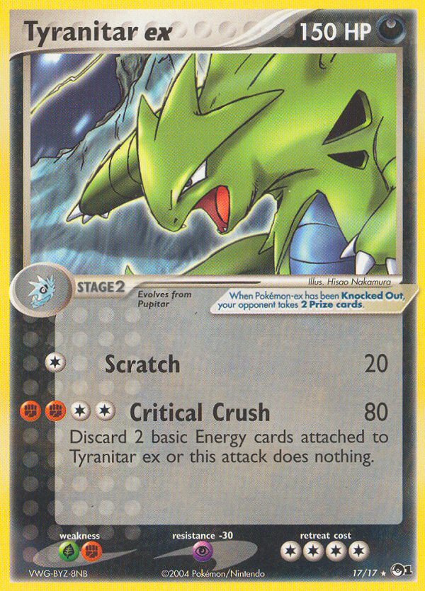 Tyranitar ex — illustrated card