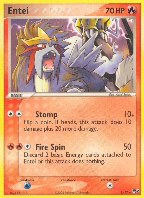 Entei — illustrated card