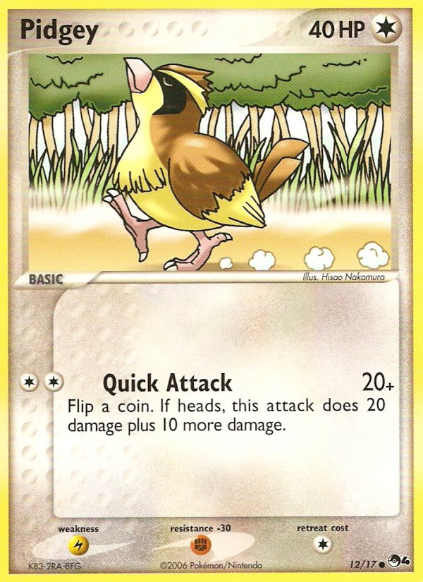 Pidgey — illustrated card