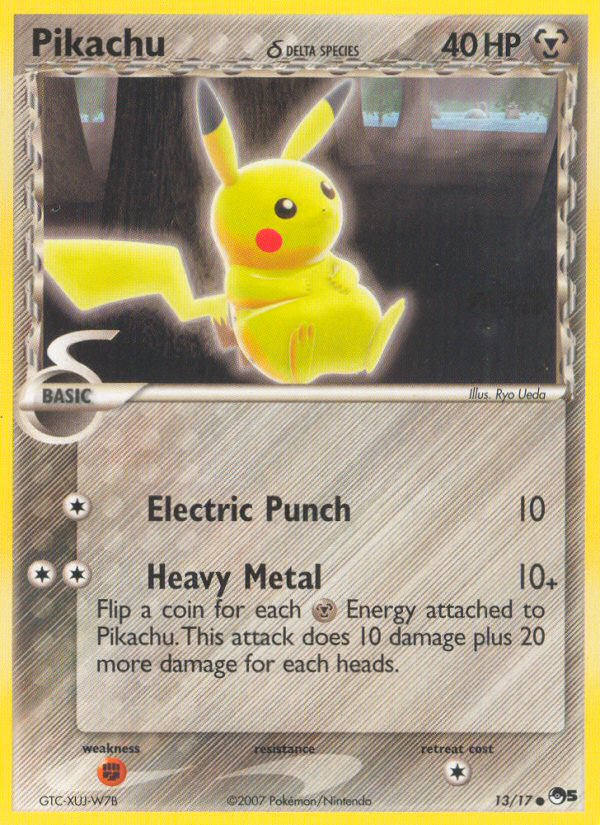 Pikachu δ — illustrated card