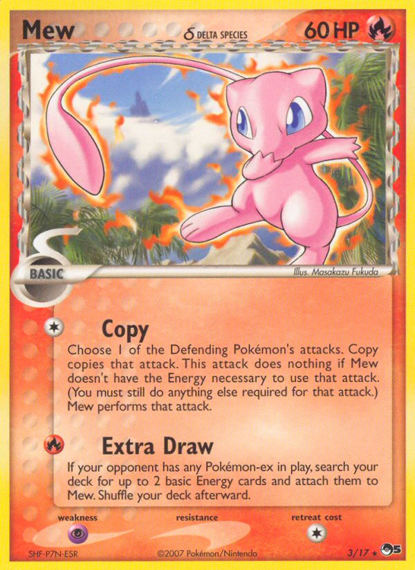 Mew δ — illustrated card