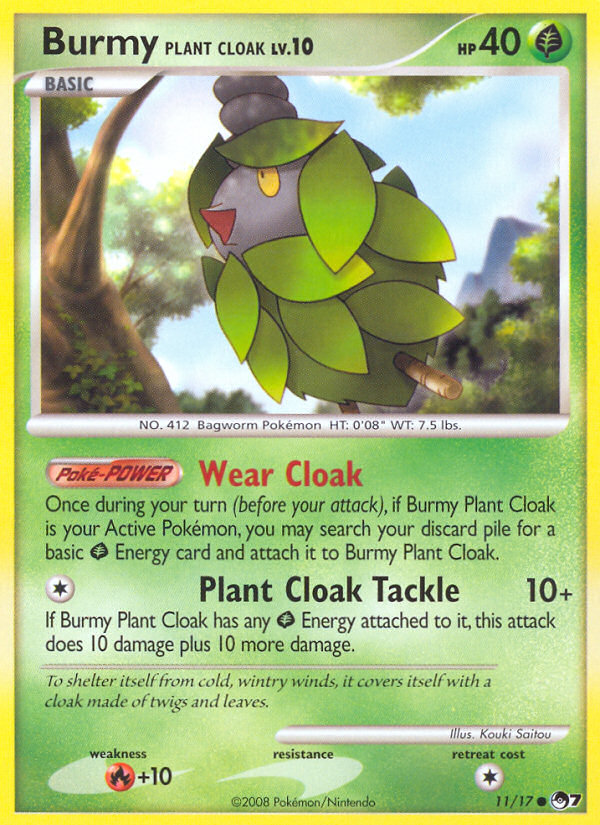 Burmy Plant Cloak — illustrated card