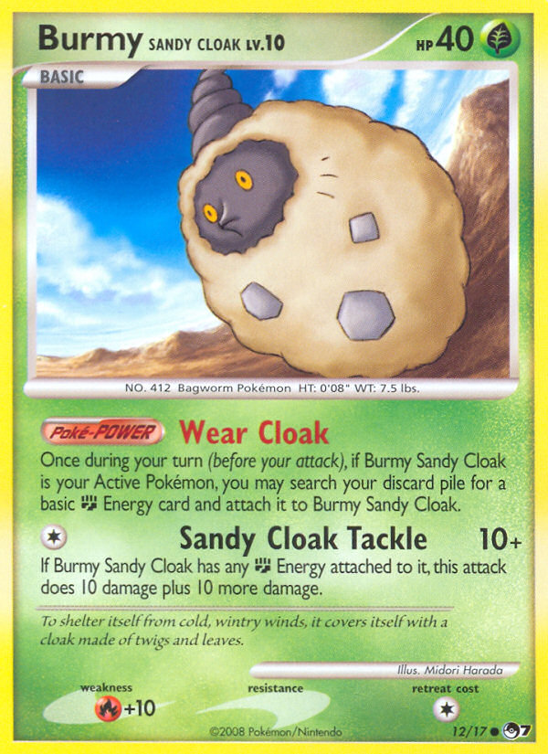 Burmy Sandy Cloak — illustrated card