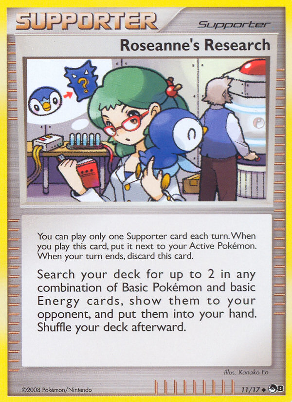 Roseanne's Research — illustrated card