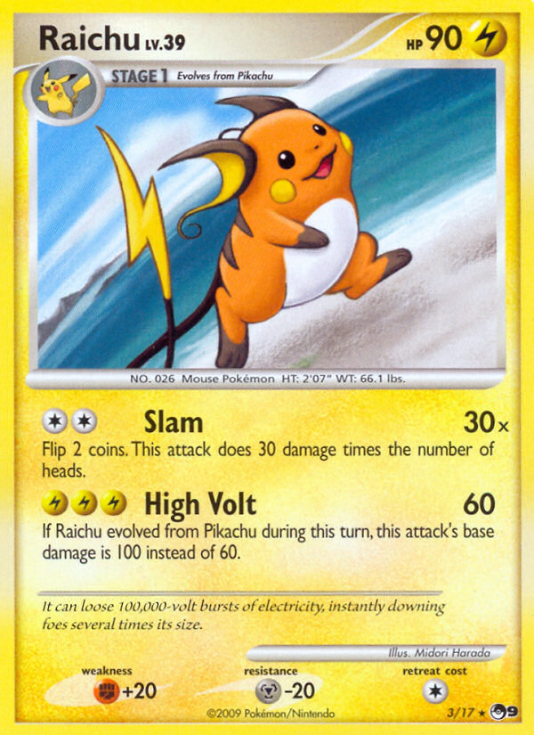 Raichu — illustrated card