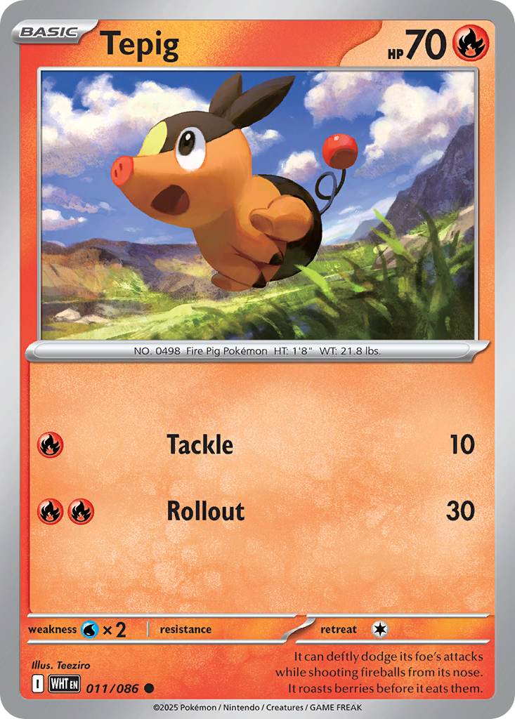 Tepig — illustrated card