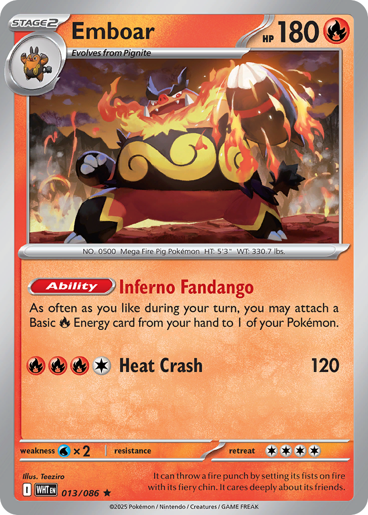 Emboar — illustrated card