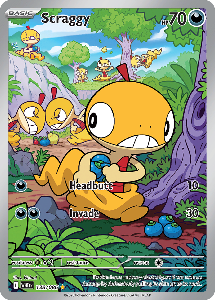 Scraggy — illustrated card