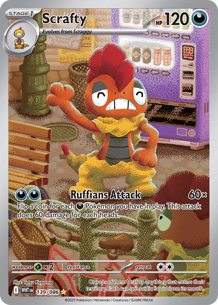 Scrafty — illustrated card