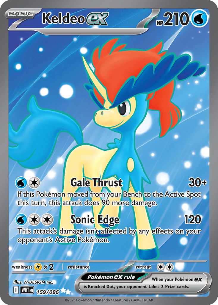 Keldeo ex — illustrated card