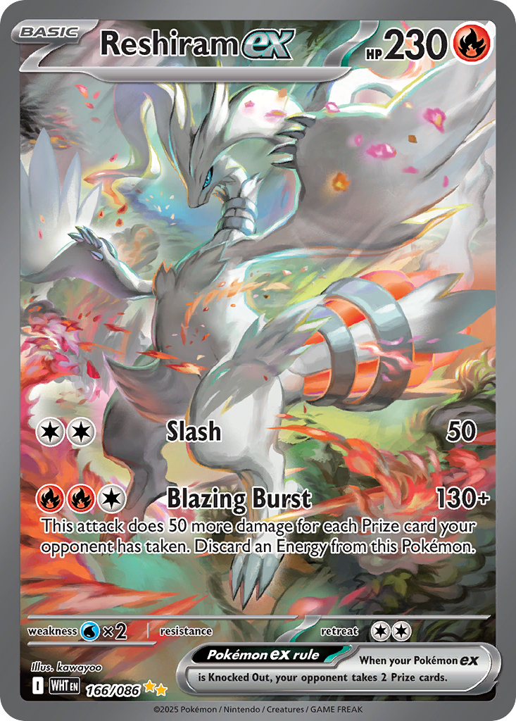 Reshiram ex — illustrated card