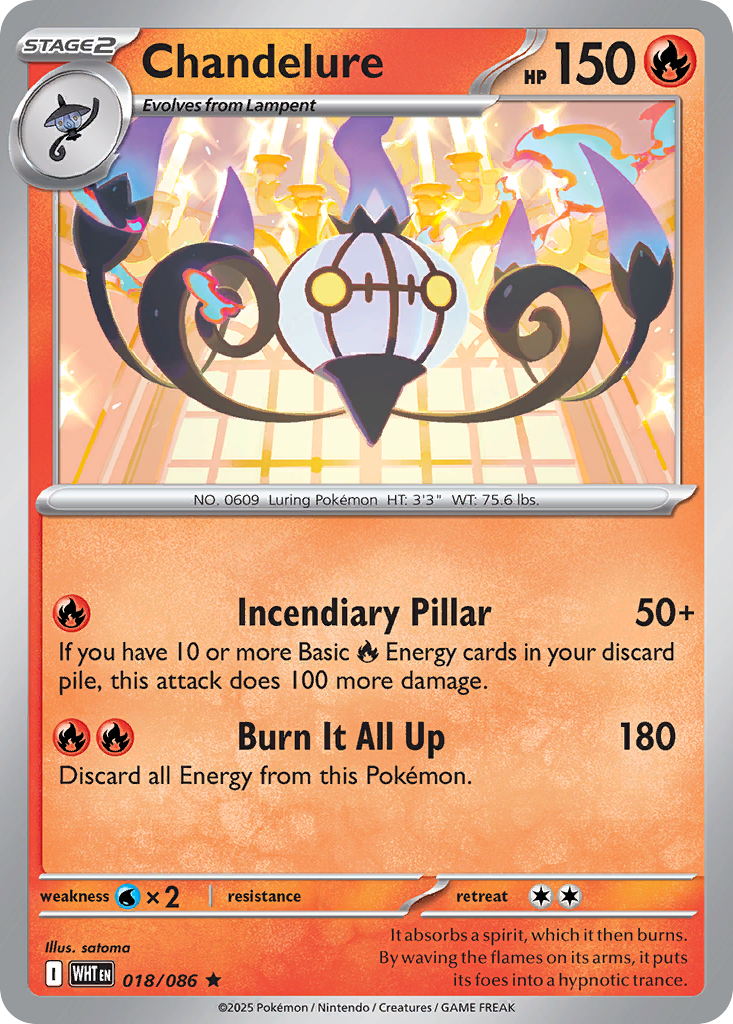 Chandelure — illustrated card