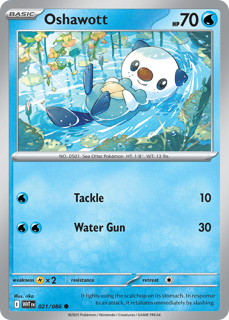 Oshawott — illustrated card
