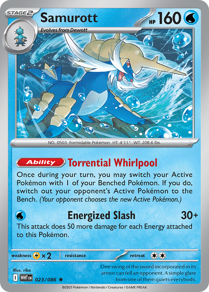 Samurott — illustrated card