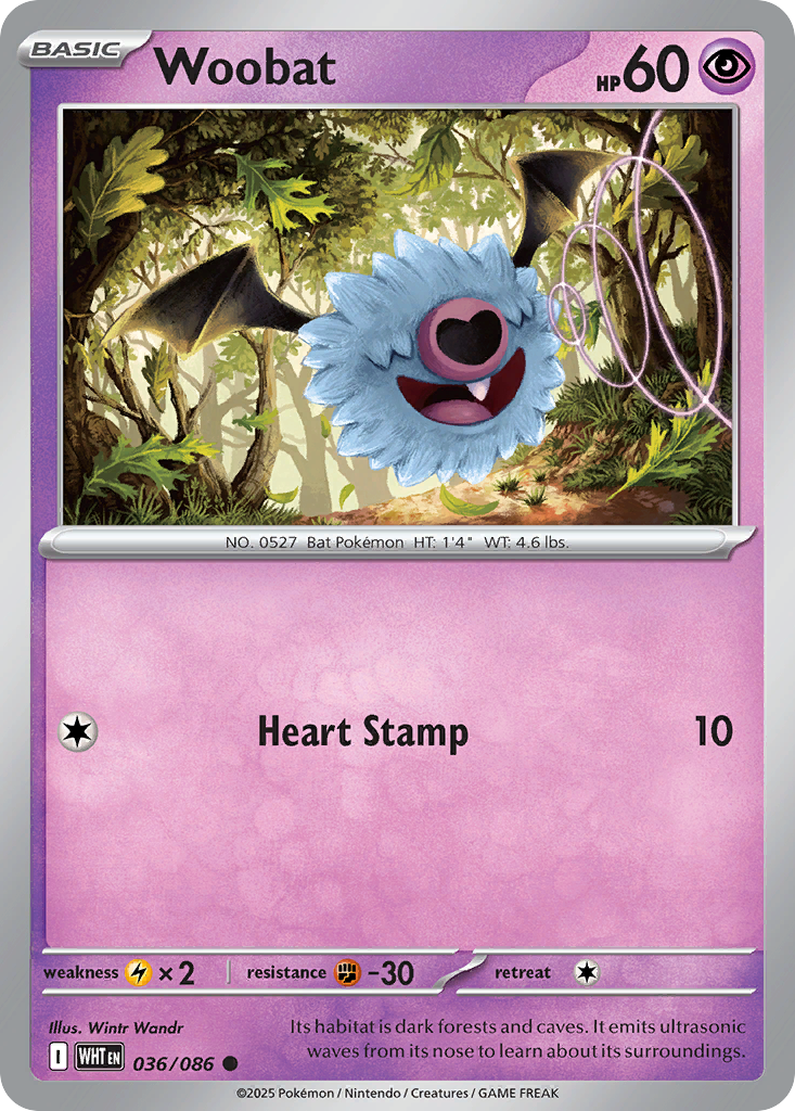 Woobat — illustrated card