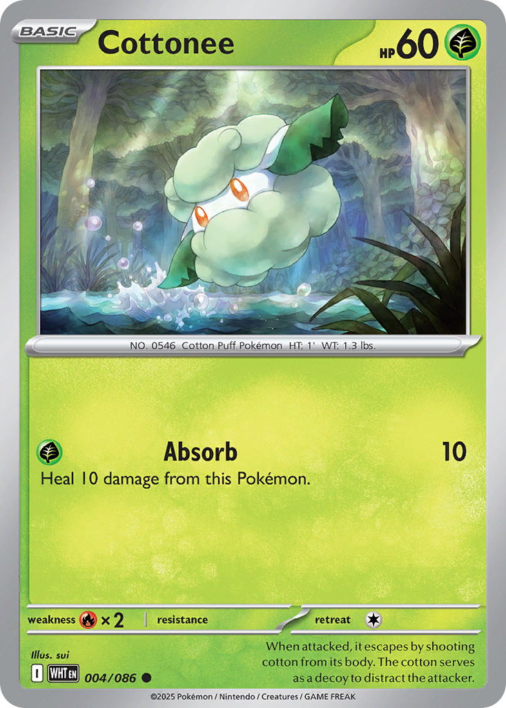 Cottonee — illustrated card