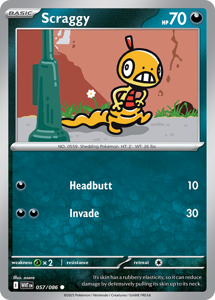 Scraggy — illustrated card