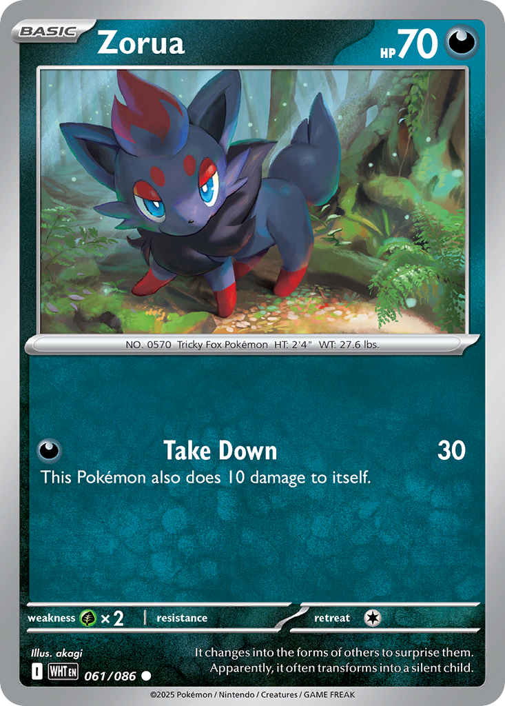 Zorua — illustrated card