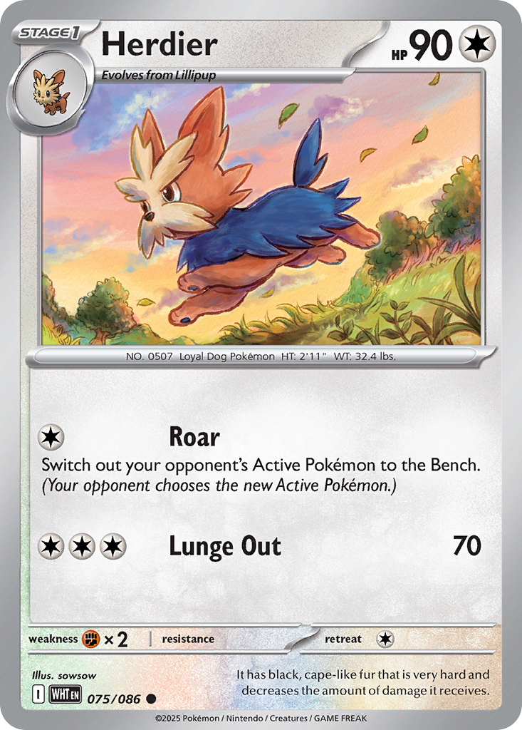 Herdier — illustrated card
