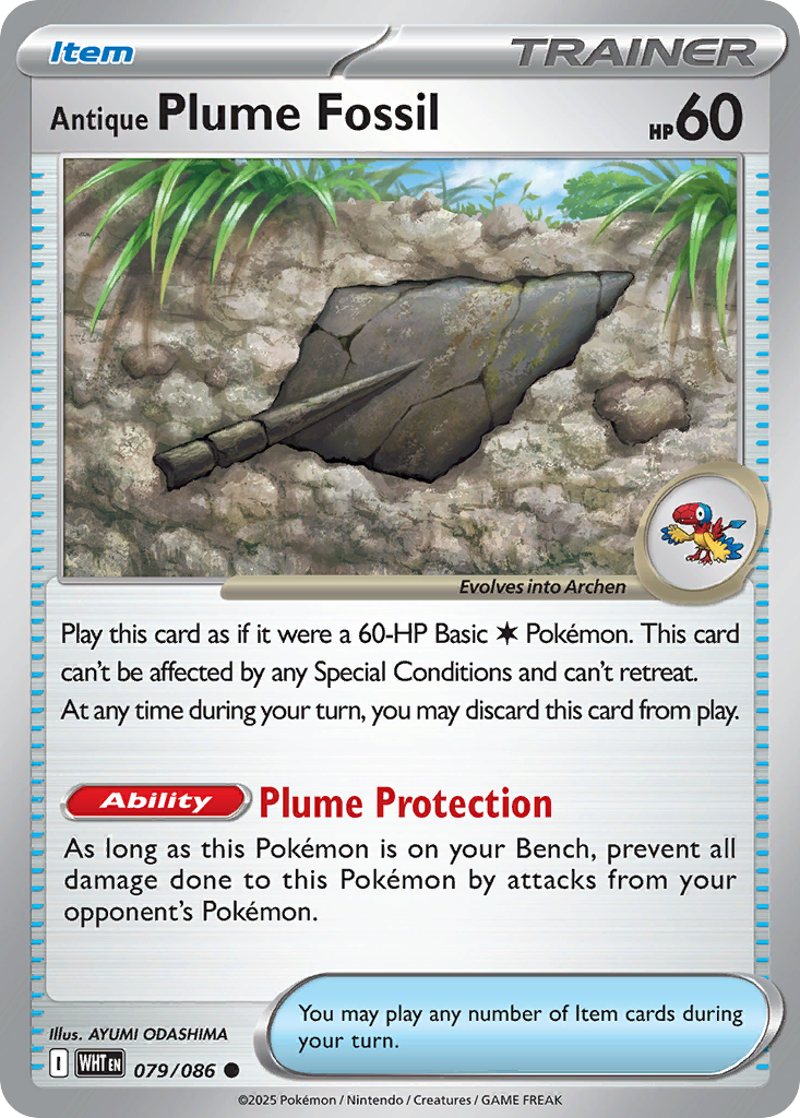 Antique Plume Fossil — illustrated card