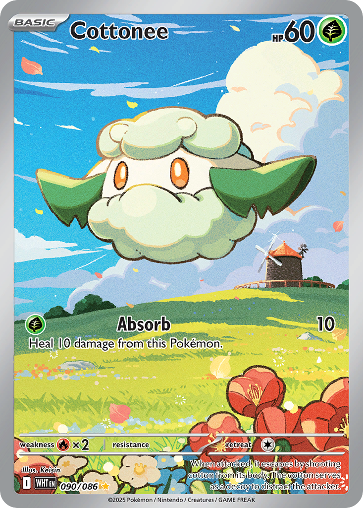 Cottonee — illustrated card