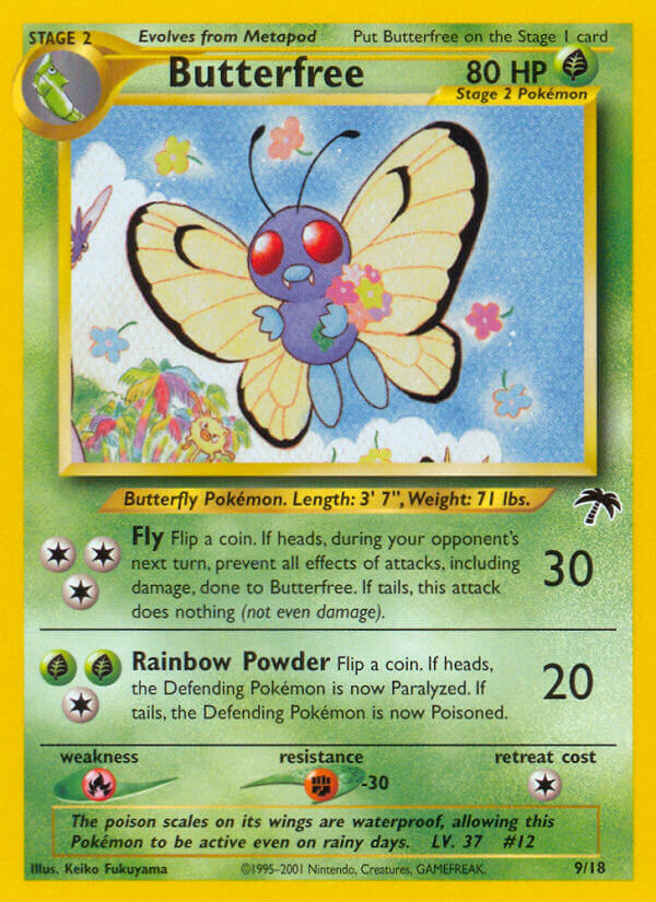Butterfree — illustrated card