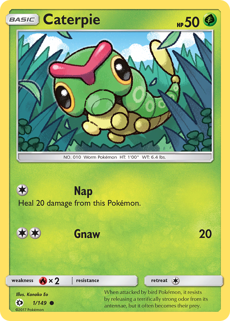 Caterpie — illustrated card