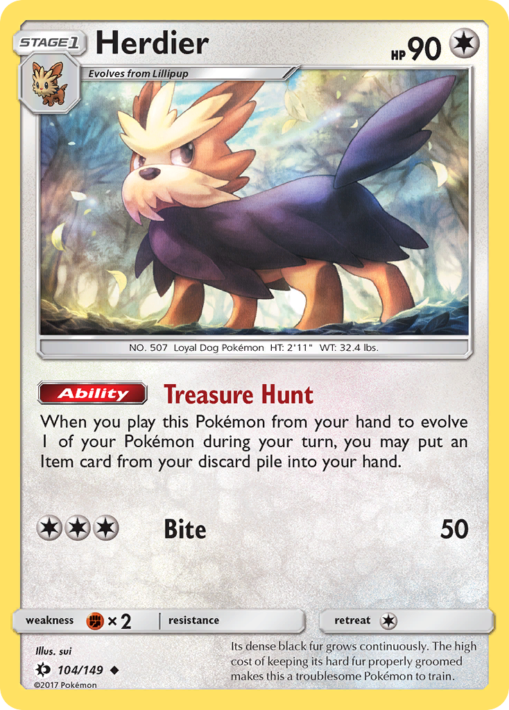 Herdier — illustrated card