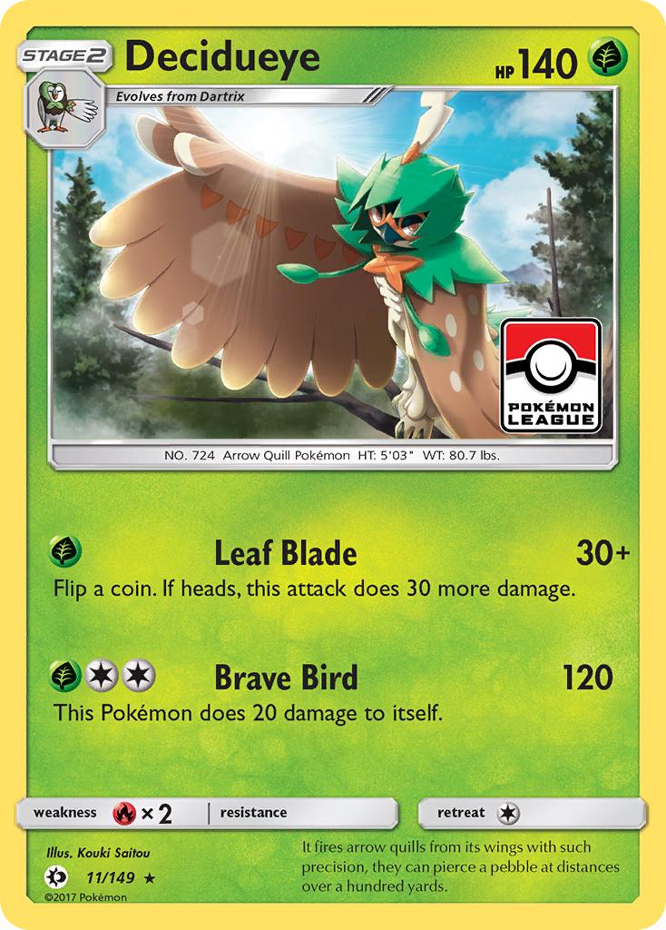 Decidueye — illustrated card