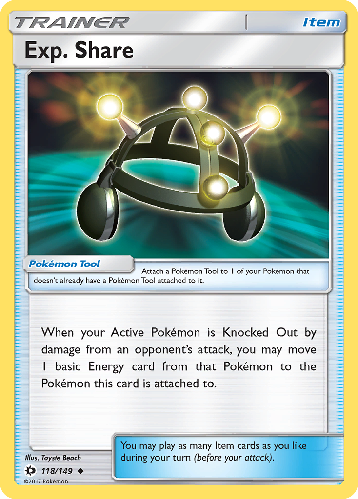 Exp. Share — illustrated card