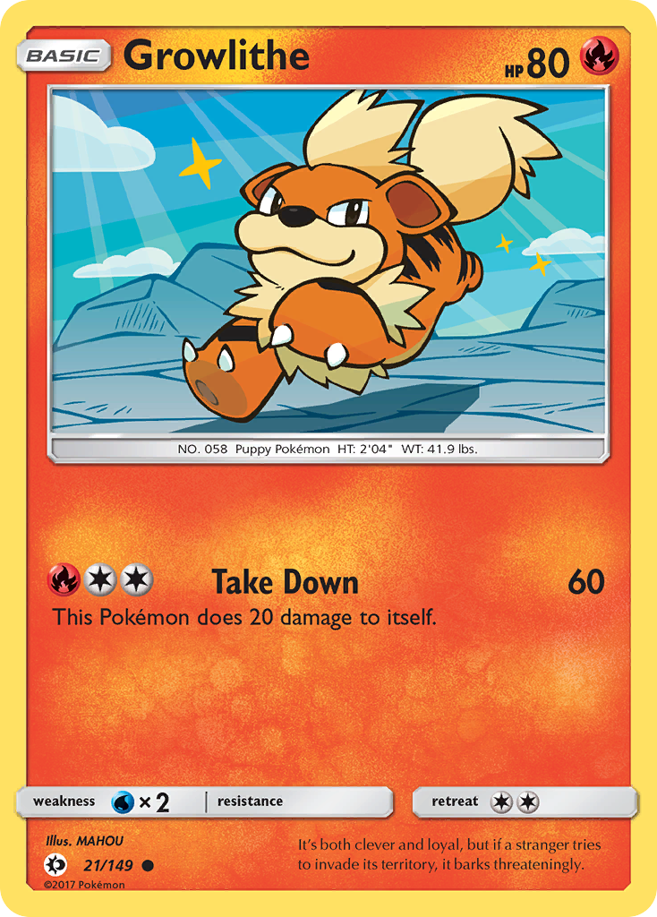 Growlithe — illustrated card