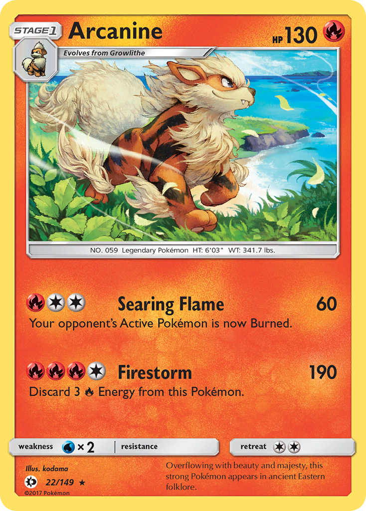 Arcanine — illustrated card
