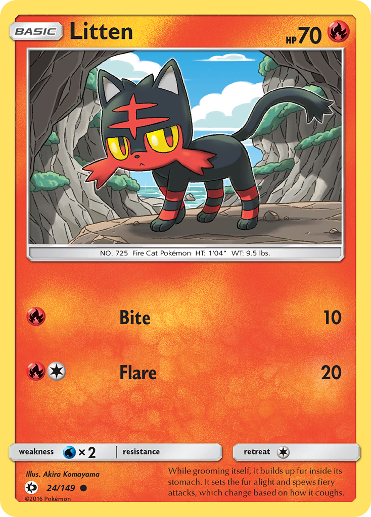 Litten — illustrated card
