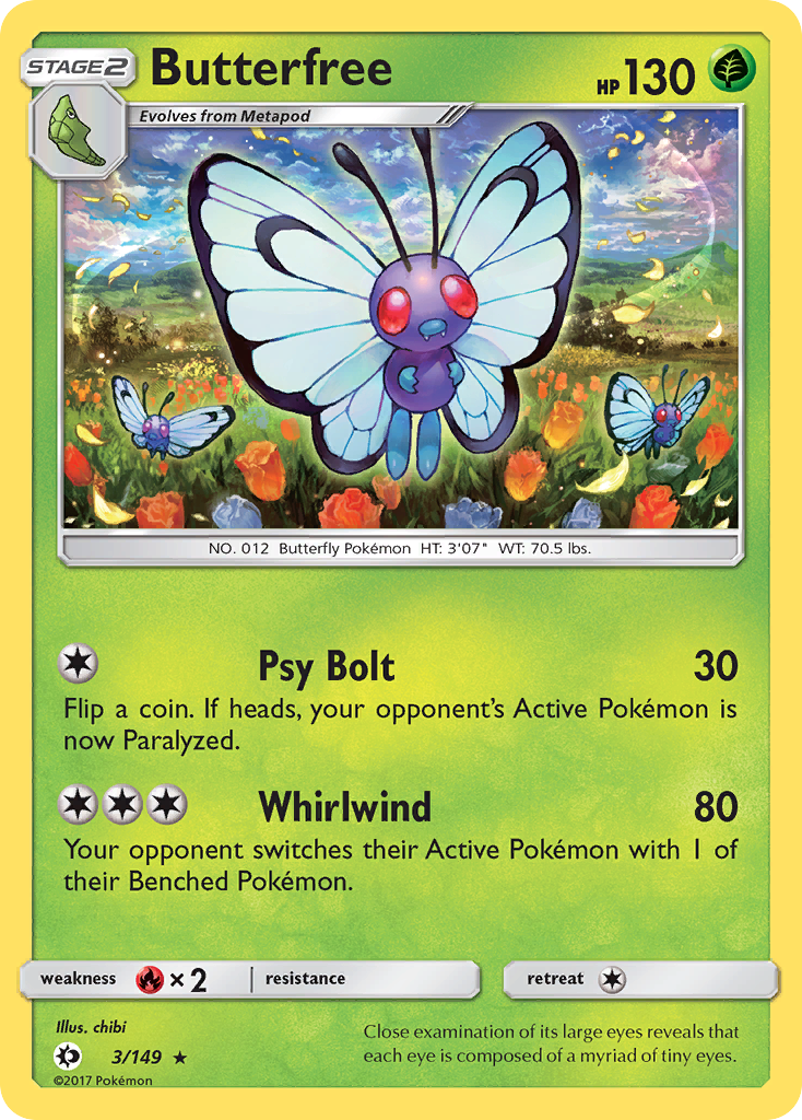 Butterfree — illustrated card