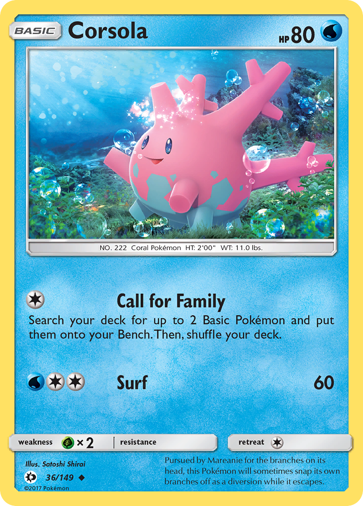 Corsola — illustrated card