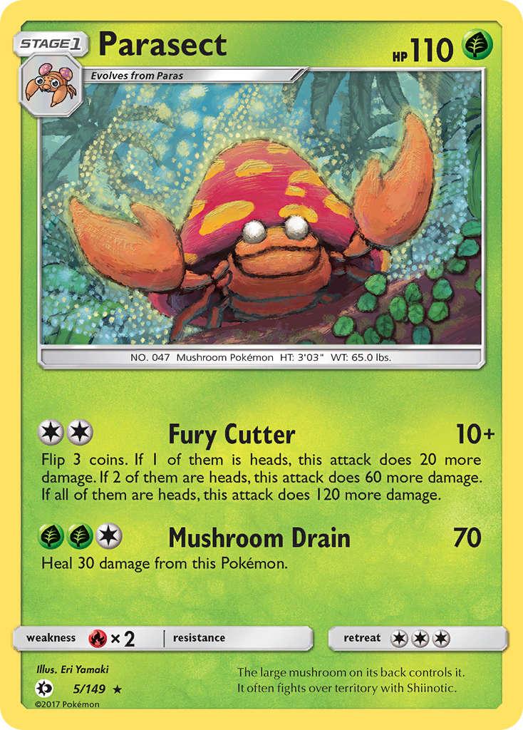 Parasect — illustrated card