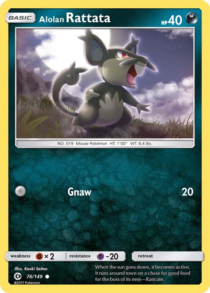 Alolan Rattata — illustrated card