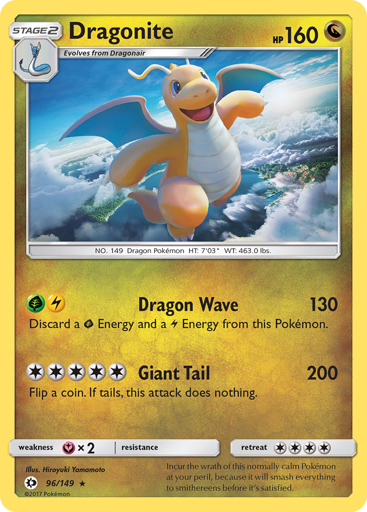 Dragonite — illustrated card